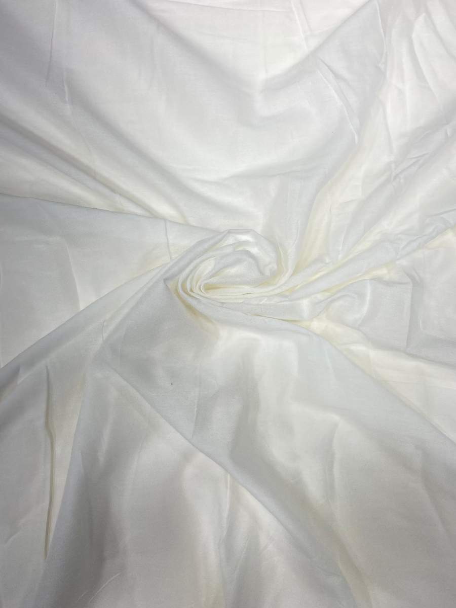 White Cambric Cotton Fabric ( 44" Inch Width ) Dyeable