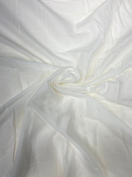 White Cambric Cotton Fabric ( 44" Inch Width ) Dyeable