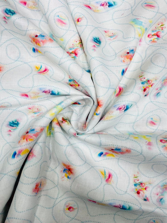 Pure Linen Fabric 60 Lea